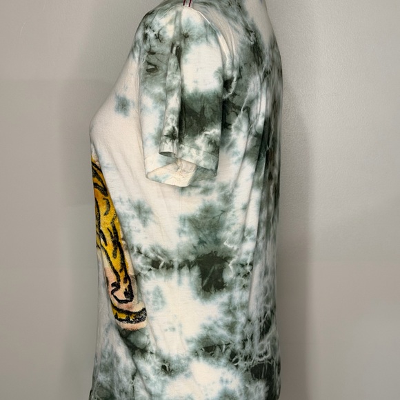 Lucky Brand Green and White Tie-Dye T-Shirt - Picture 4 of 7